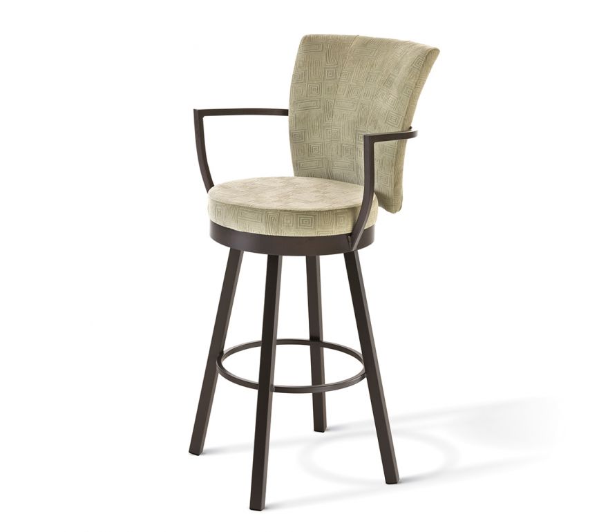 Cardin Swivel Bar Stool With Arms And, Padded Bar Stools With Arms